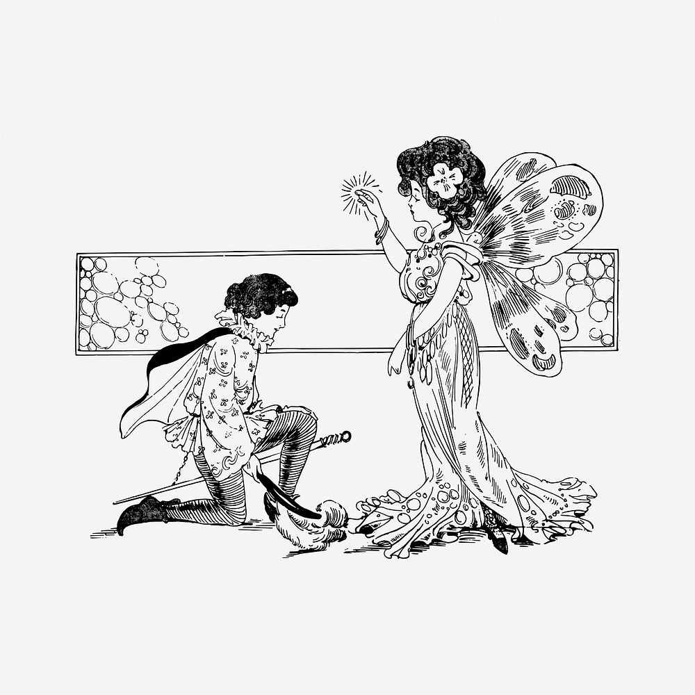 Fairy clipart illustration psd. Free public domain CC0 image.
