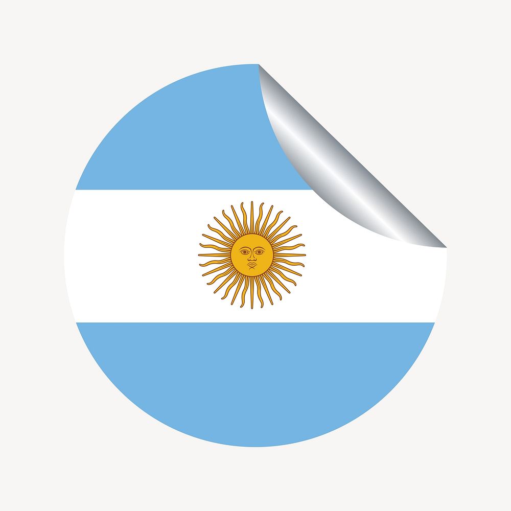 Argentina flag clipart illustration vector. Free public domain CC0 image.