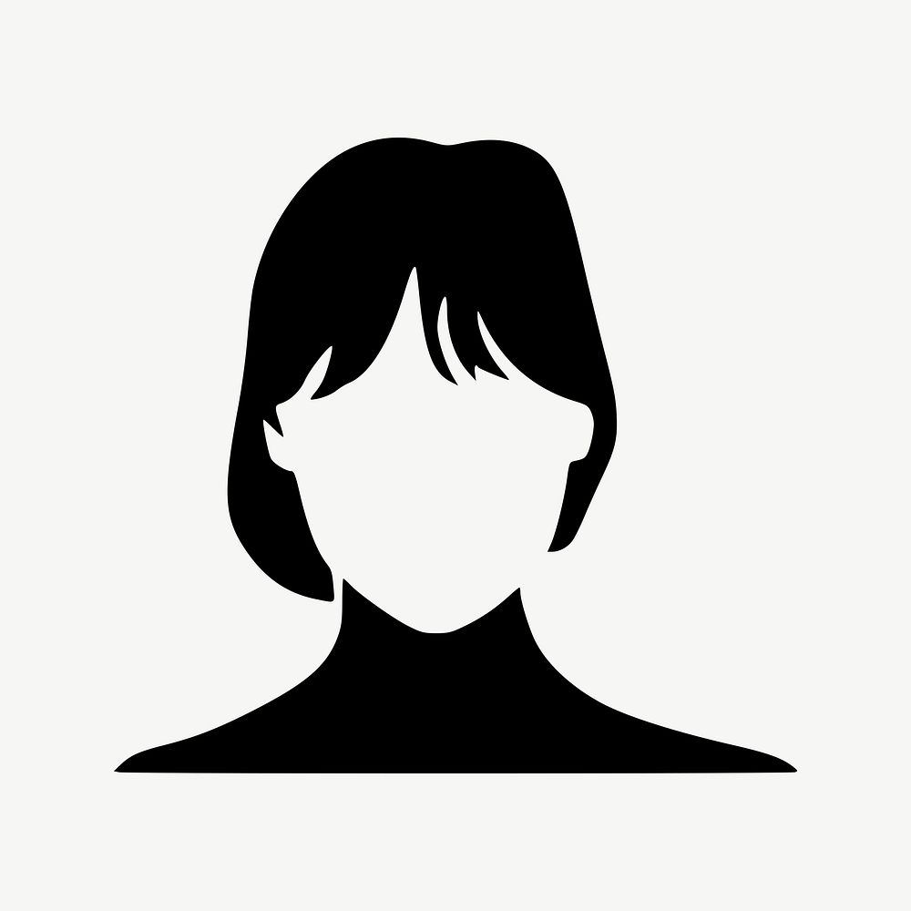 Woman silhouette clipart illustration psd. Free public domain CC0 image.
