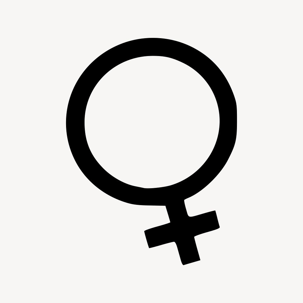Female icon clipart illustration vector. Free public domain CC0 image.