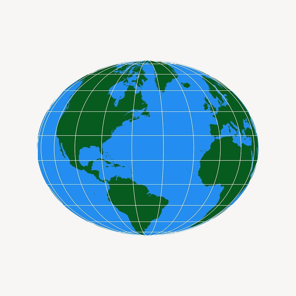 Globe illustration. Free public domain CC0 image.