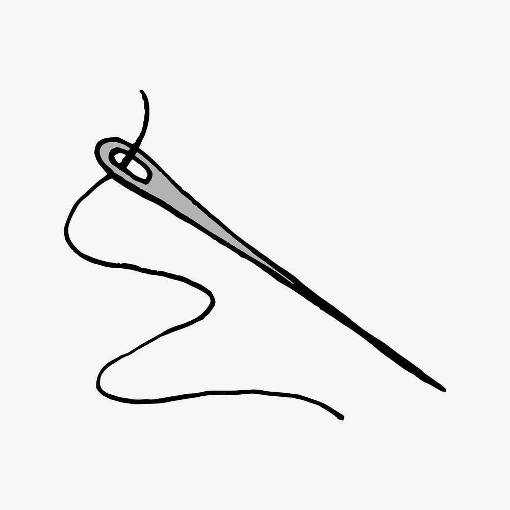 Needle clipart illustration vector. Free public domain CC0 image.
