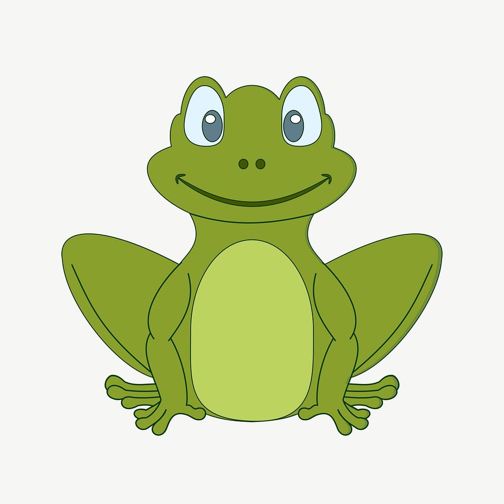 Frog illustration psd. Free public domain CC0 image.