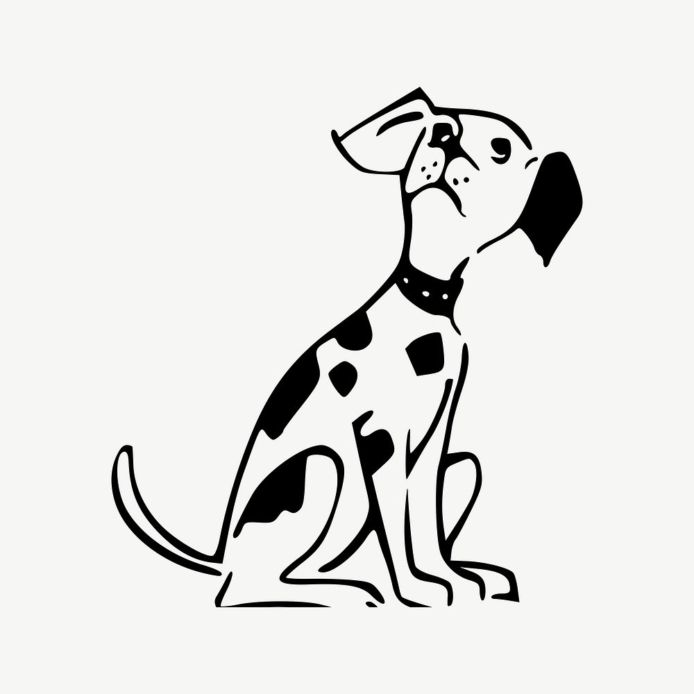 Dalmatian dog clipart illustration psd. Free public domain CC0 image.