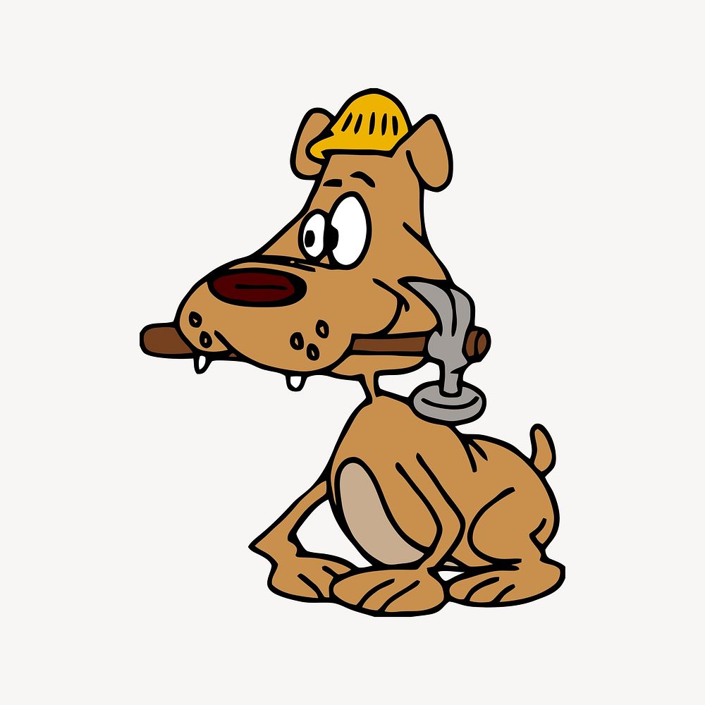 Dog clipart illustration vector. Free public domain CC0 image.