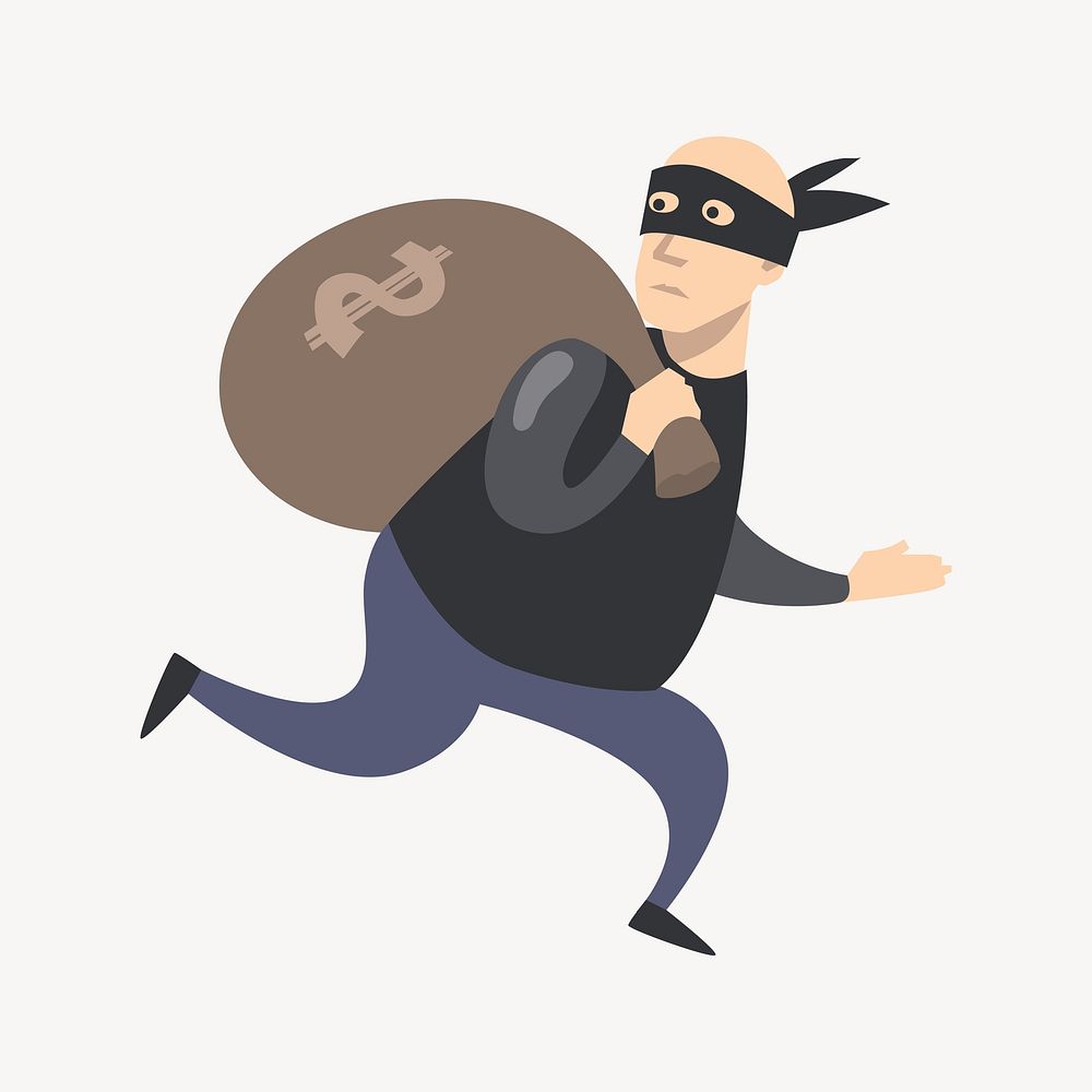 Robber clipart illustration vector. Free public domain CC0 image.