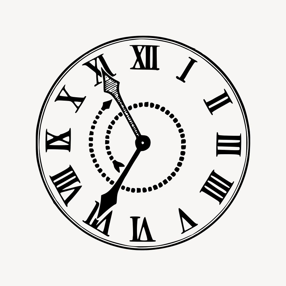 Wall clock clipart vector. Free public domain CC0 image.