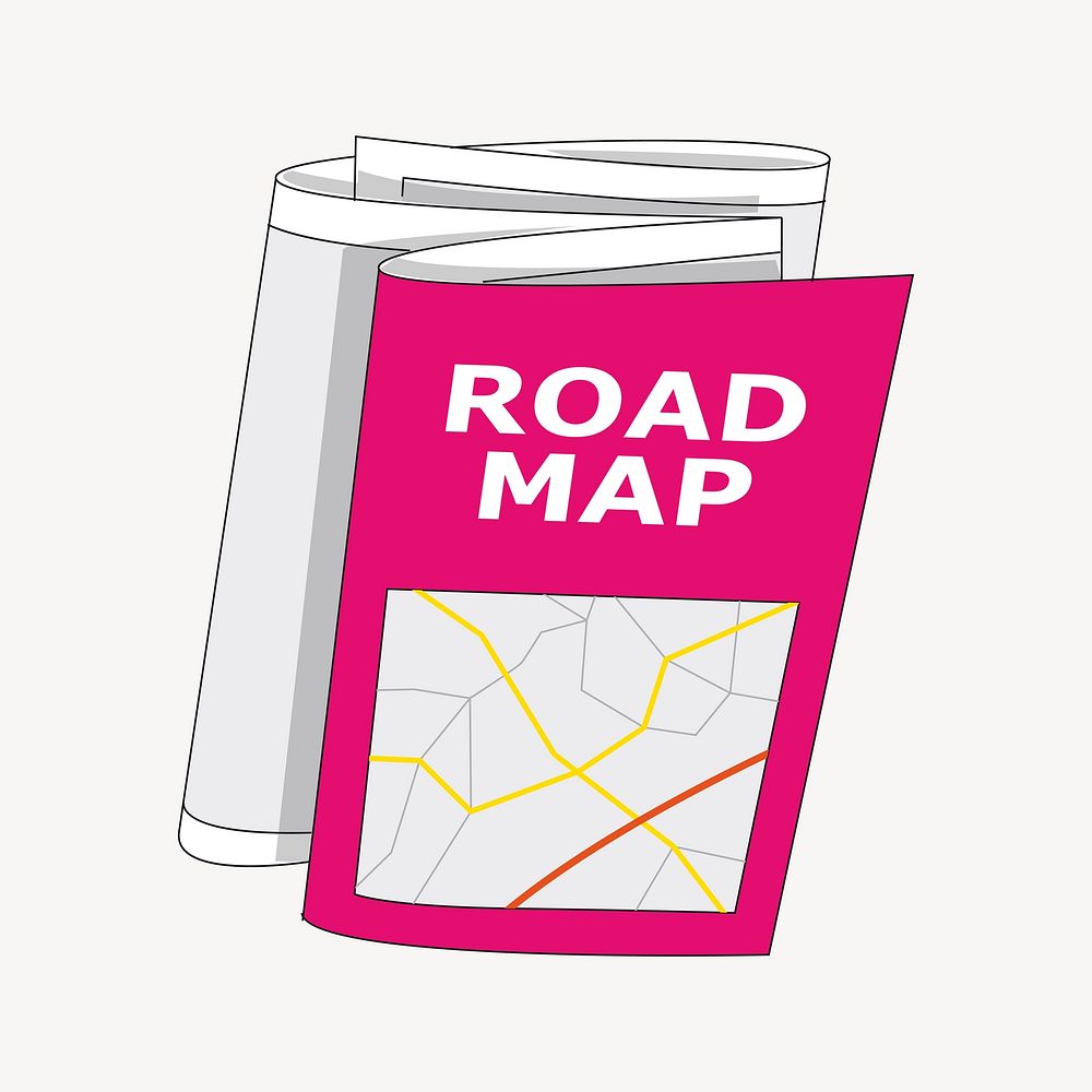 Road map illustration. Free public domain CC0 image.