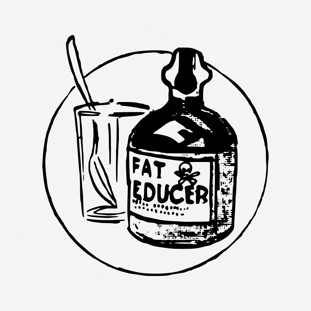Fat reducer illustration. Free public domain CC0 image.