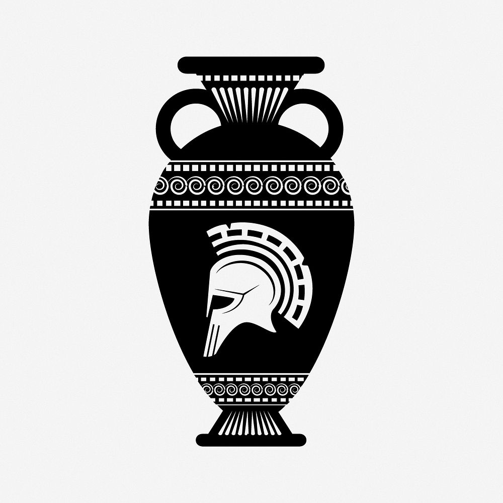 Roman vase illustration. Free public domain CC0 image.