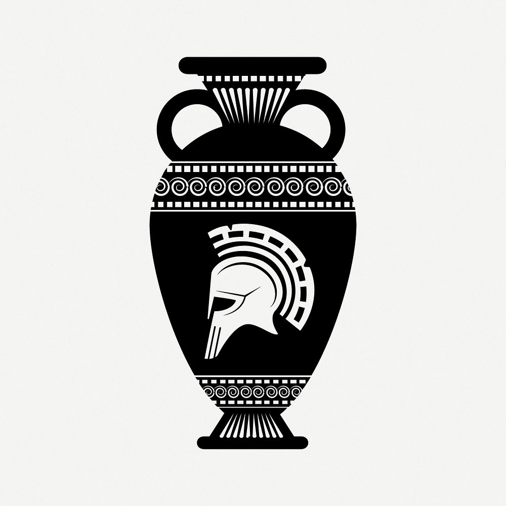 Roman vase clipart psd. Free public domain CC0 image.