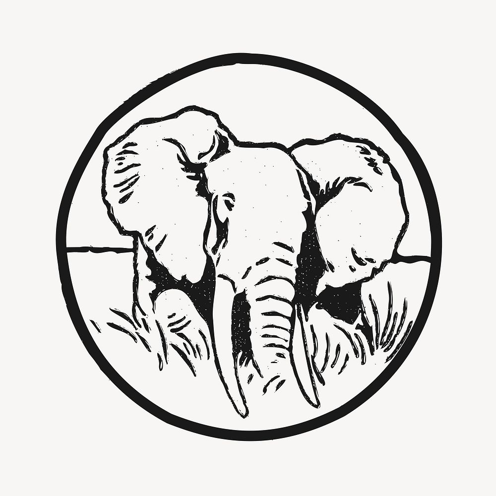 Elephant clipart vector. Free public domain CC0 image.