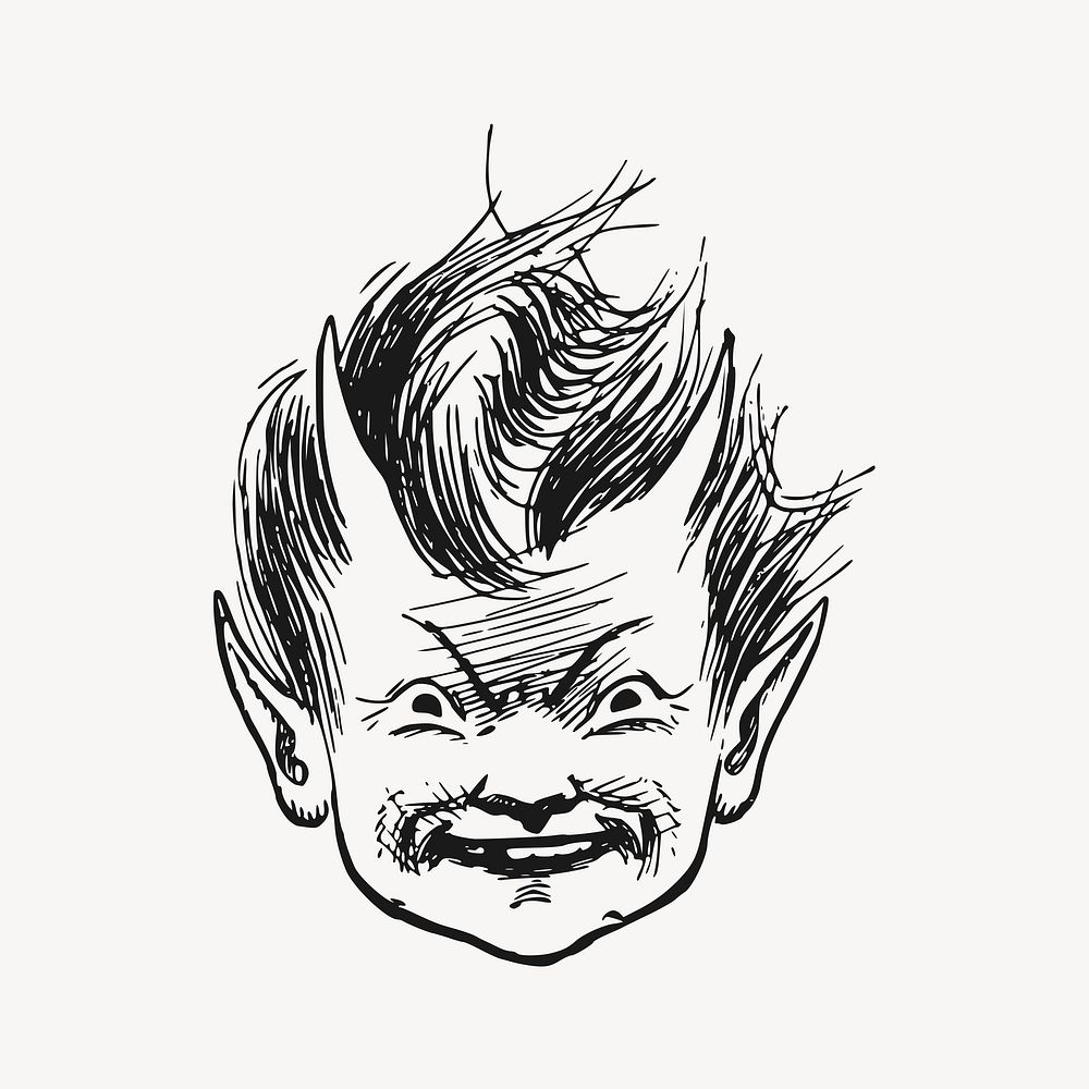 Devil boy clipart vector. Free public domain CC0 image.