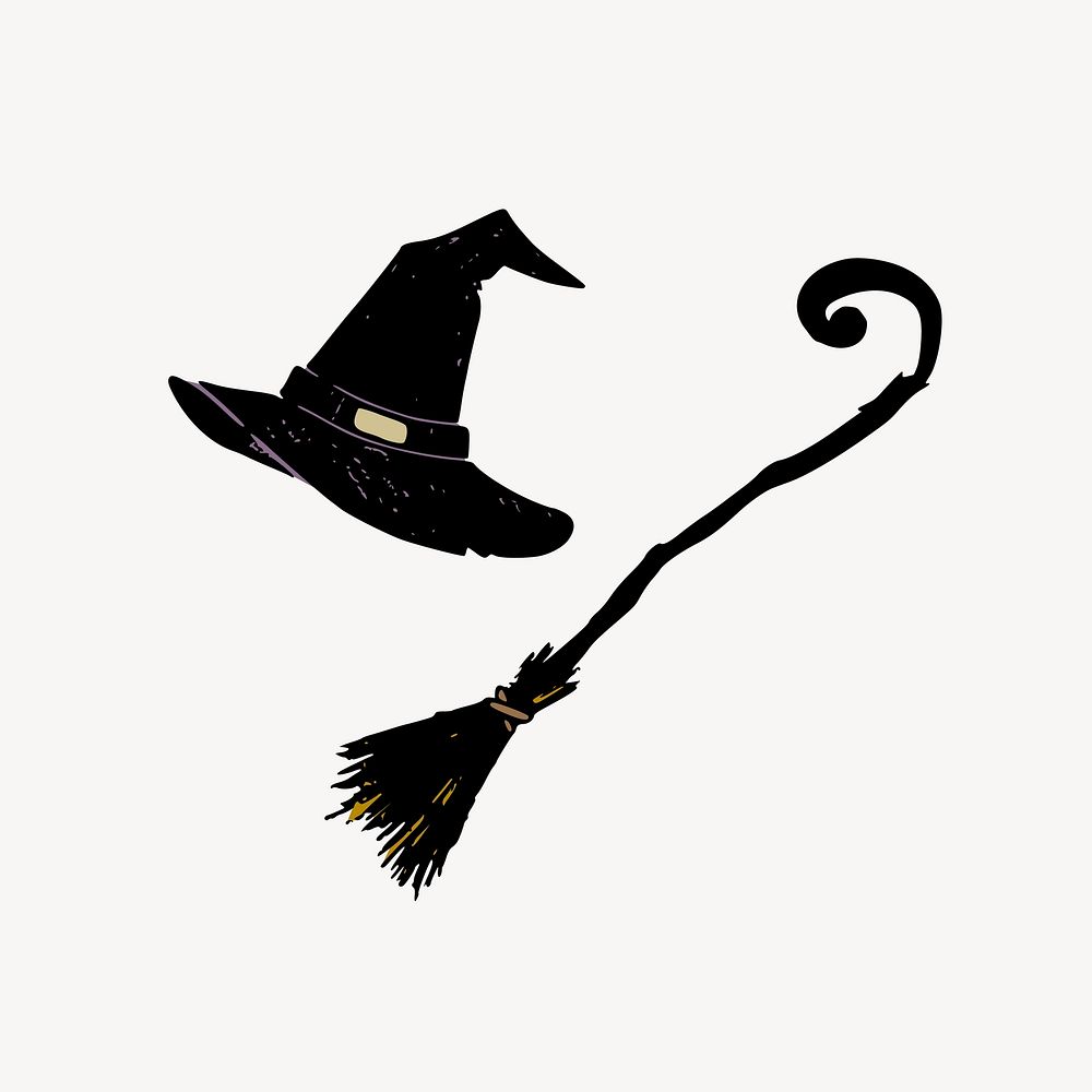 Witch's hat illustration, clip art. Free public domain CC0 image.