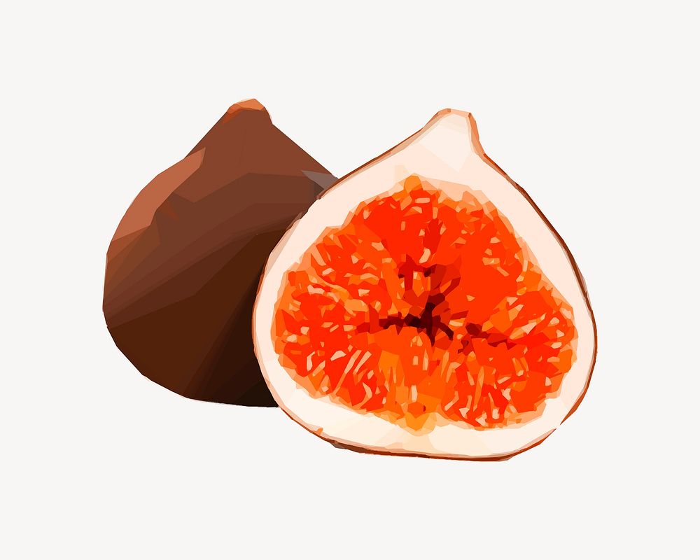 Fig fruit clipart, illustration vector. Free public domain CC0 image.