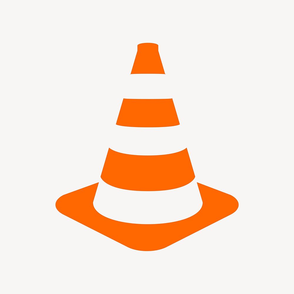 Traffic cone clipart, illustration vector. Free public domain CC0 image.