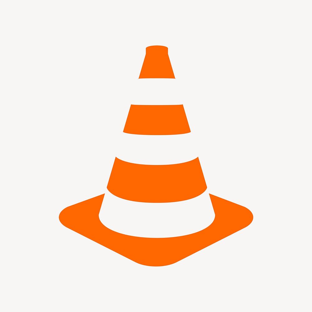 Traffic cone clipart, illustration psd. Free public domain CC0 image.