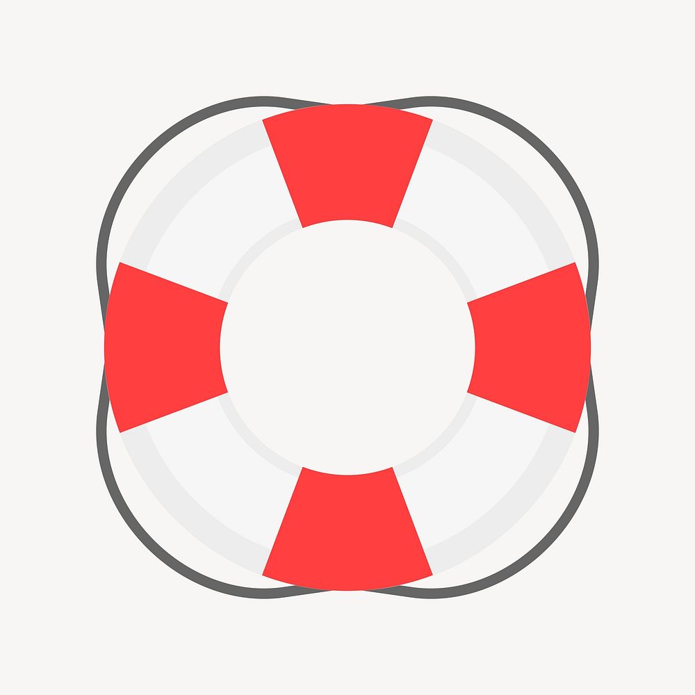Lifebuoy safety ring clipart, illustration vector. Free public domain CC0 image.