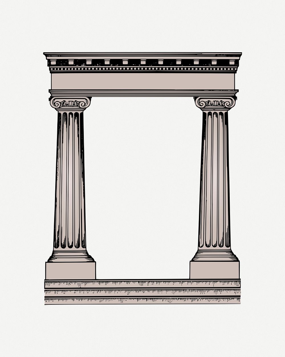 Roman column clipart, illustration psd. Free public domain CC0 image.