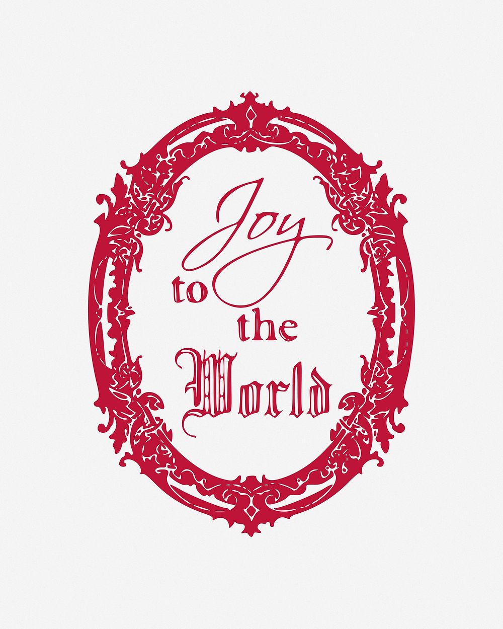 Joy to the world, message badge clipart vector. Free public domain CC0 image.