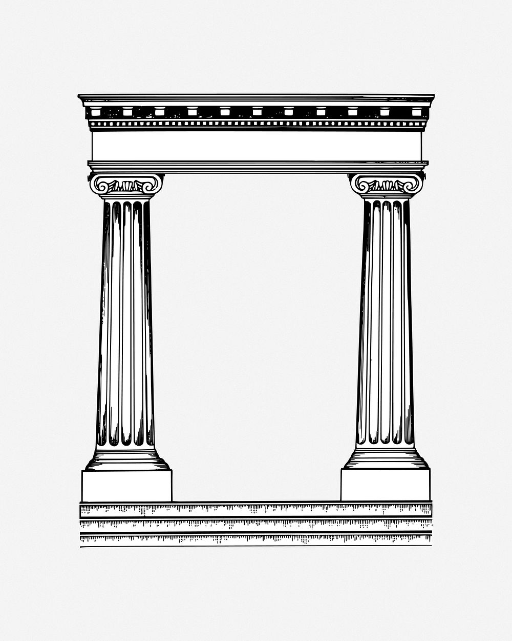 Roman column clipart vector. Free public domain CC0 image.