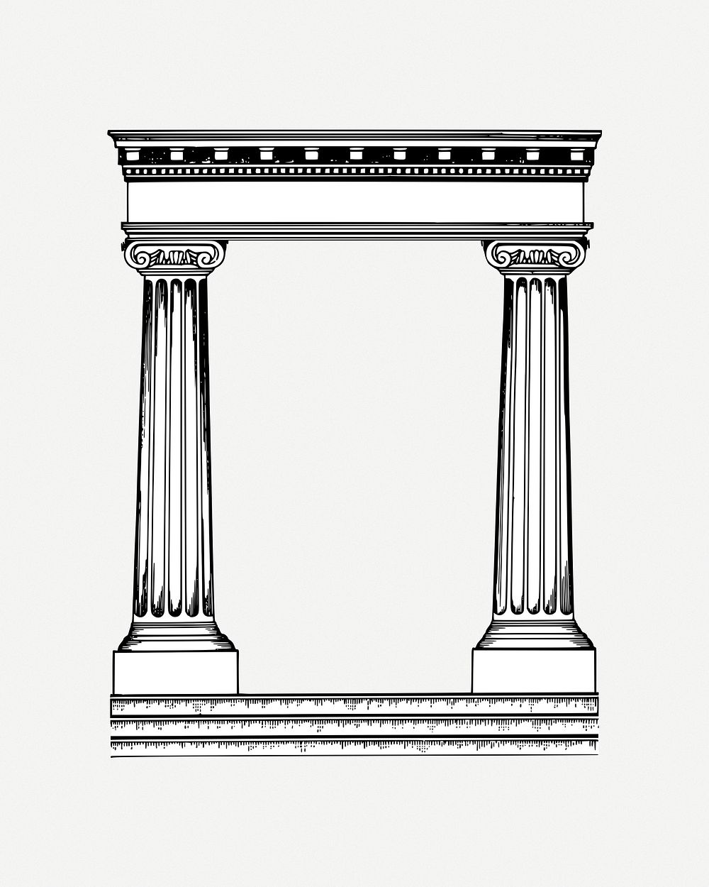 Roman column clip art psd. Free public domain CC0 image.