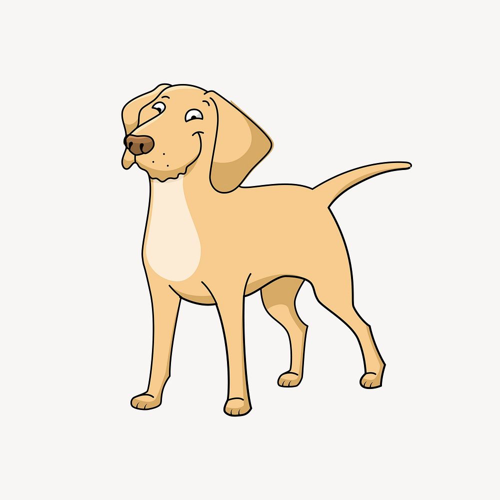 Dog clipart, illustration vector. Free public domain CC0 image.