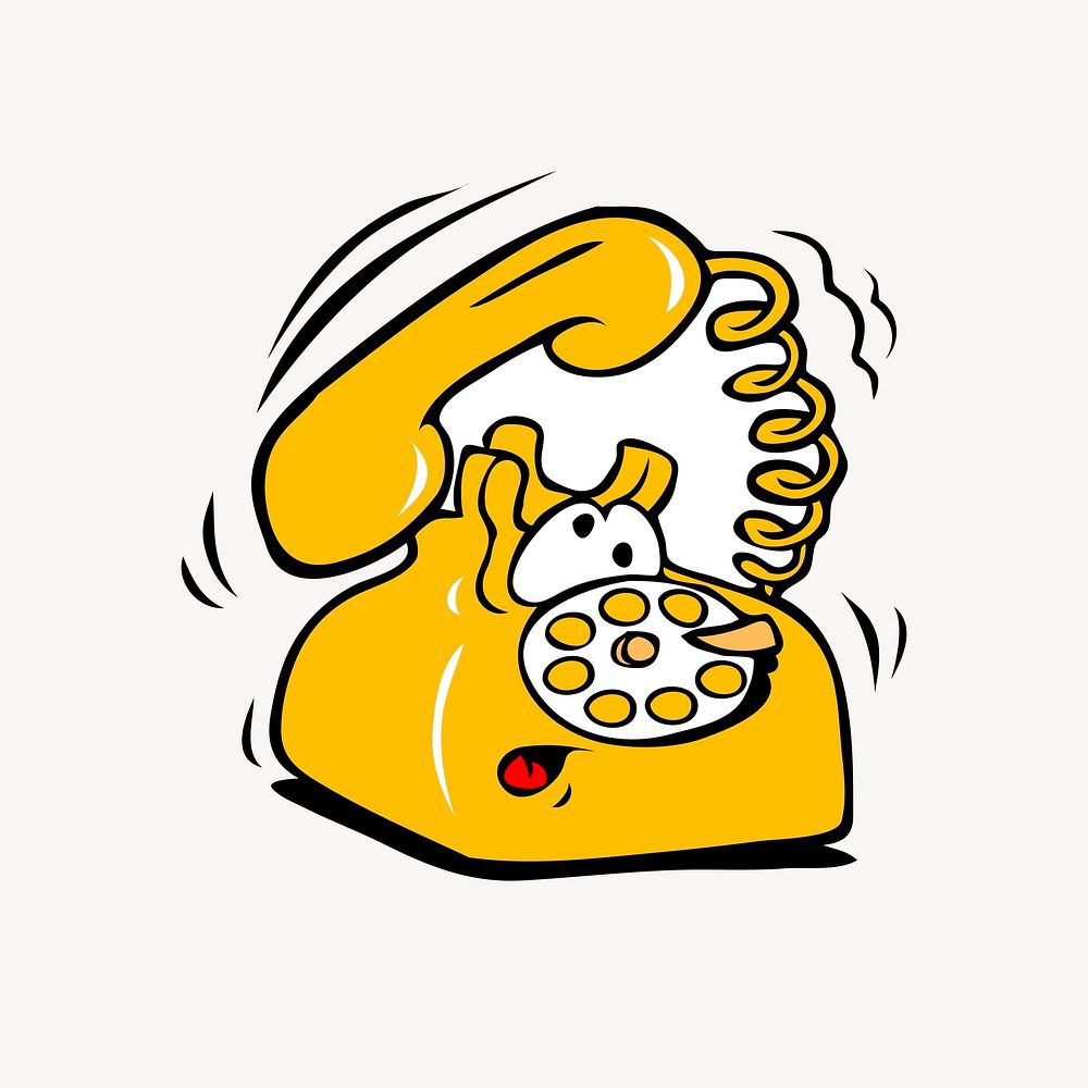 Phone ringing clipart, illustration vector. Free public domain CC0 image.