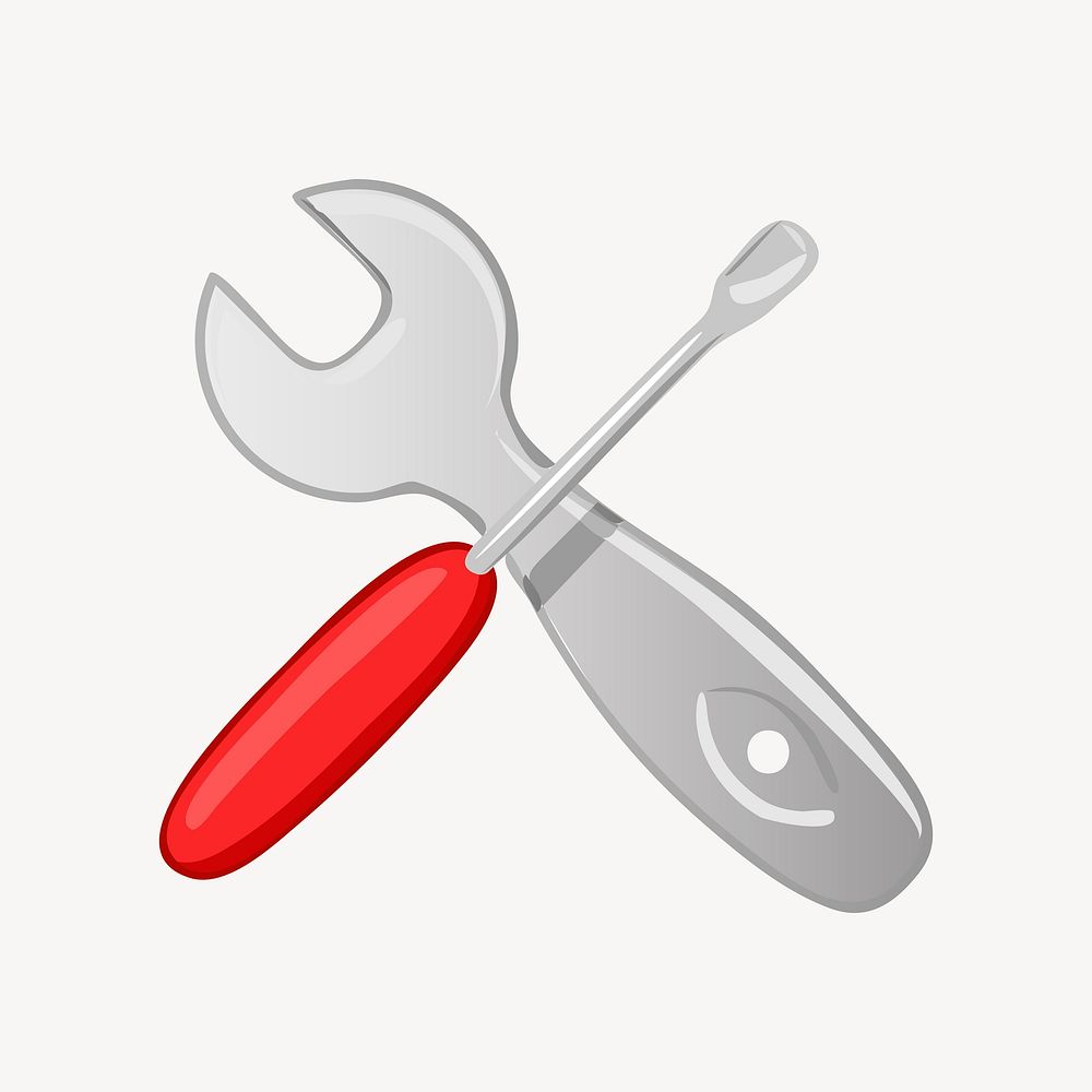 Fixing tool clipart, illustration vector. Free public domain CC0 image.