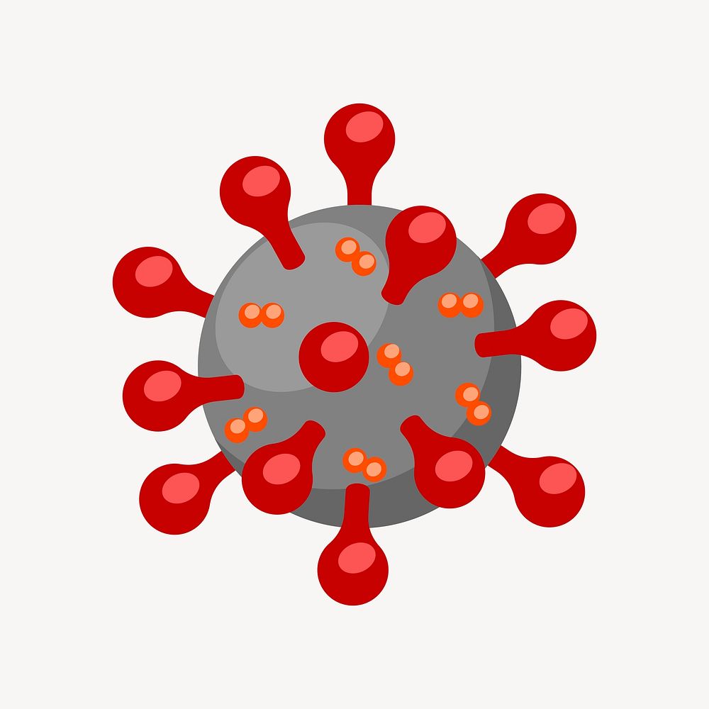 Coronavirus clipart, illustration vector. Free public domain CC0 image.