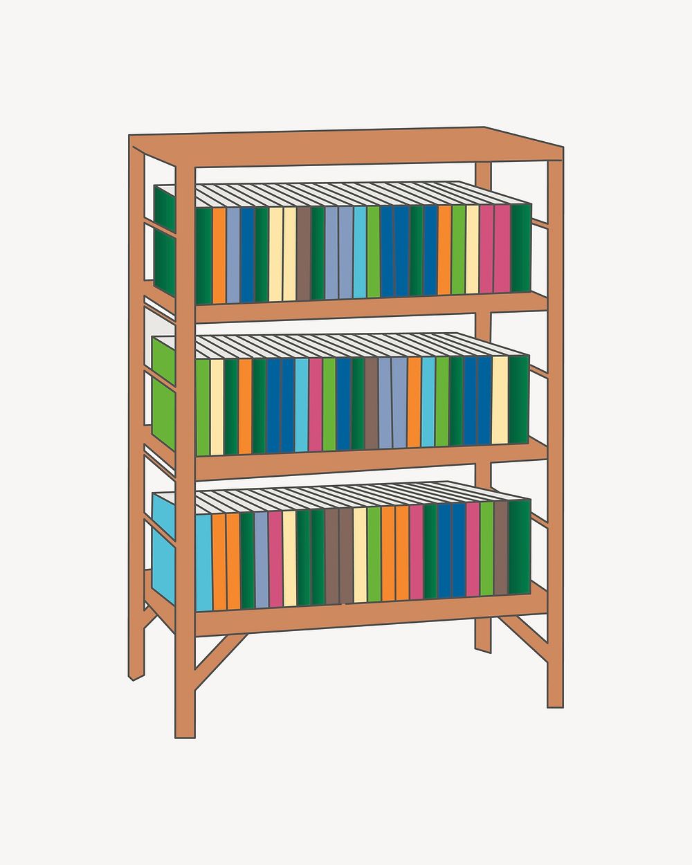 Bookshelf illustration, clip art. Free | Free Photo - rawpixel