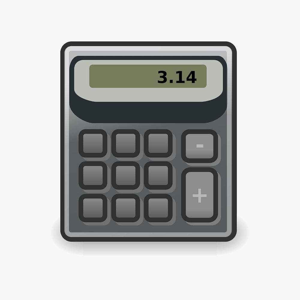 Calculator clipart, illustration vector. Free public domain CC0 image.