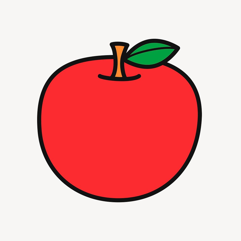 Apple clipart, illustration psd. Free | Free PSD - rawpixel