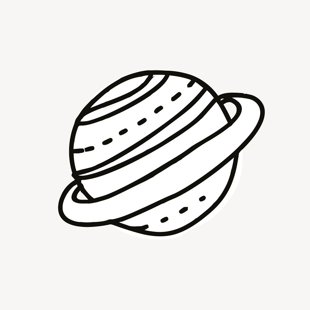 Saturn clipart, illustration psd. Free public domain CC0 image.