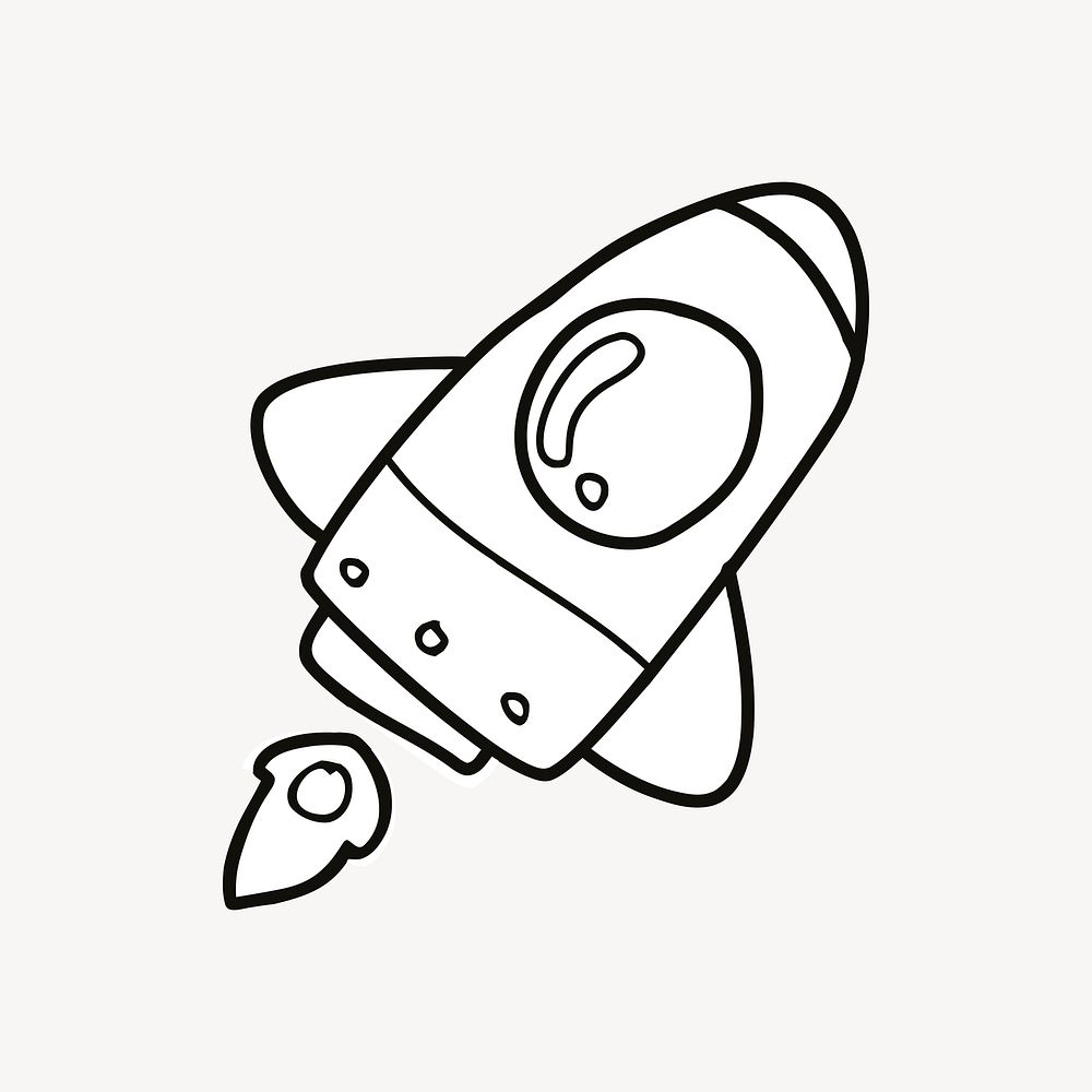 Space shuttle clipart, illustration vector. Free public domain CC0 image.