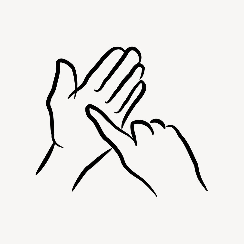 Hand gesture clipart, sign language | Free Vector - rawpixel