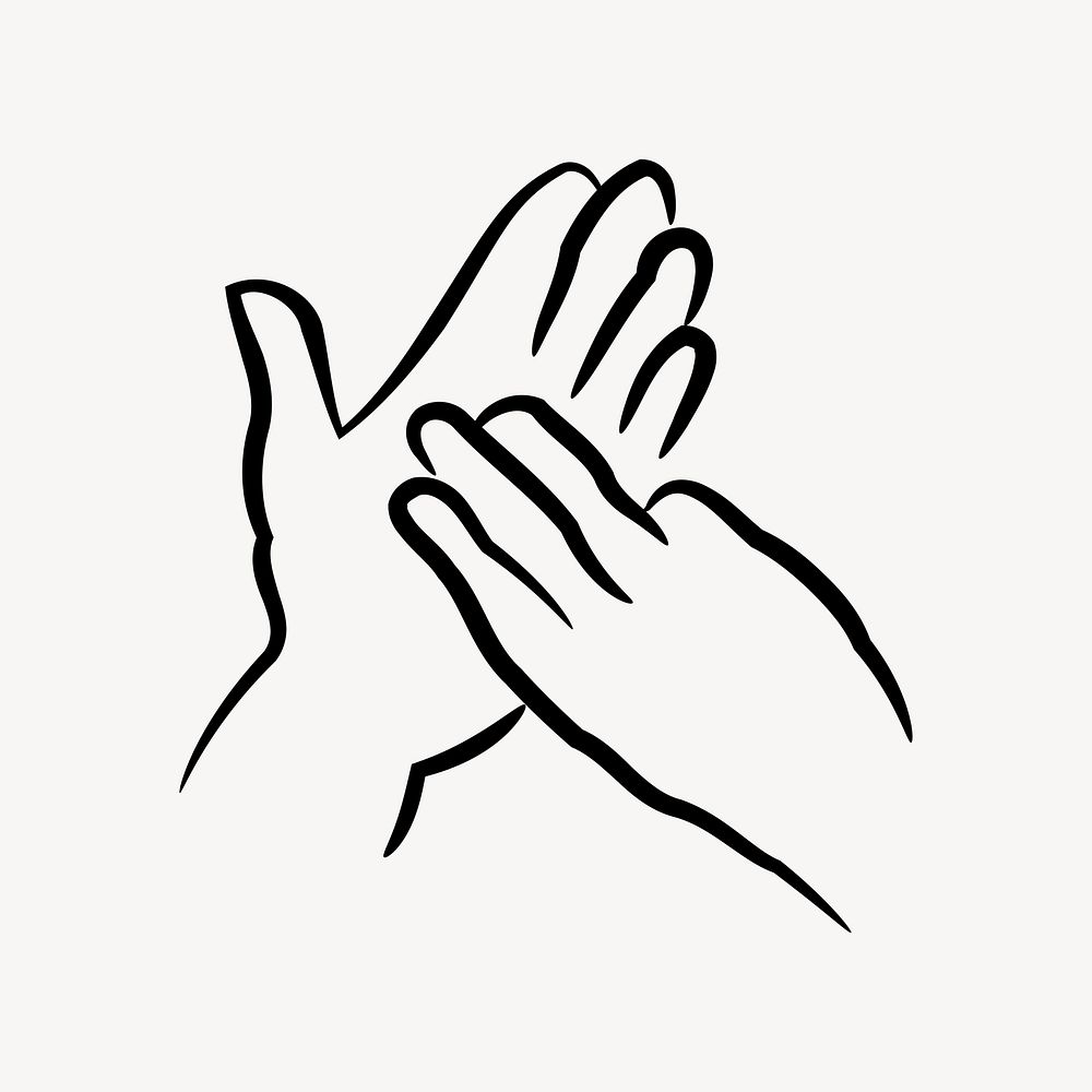 Hand gesture clipart, sign language | Free Vector - rawpixel