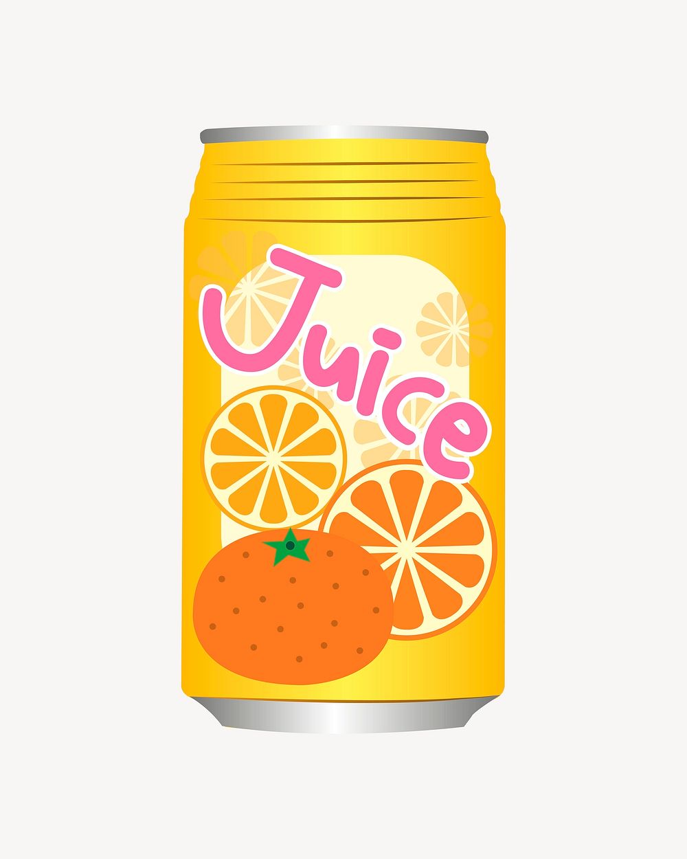 Orange soda can clipart, illustration vector. Free public domain CC0 image.