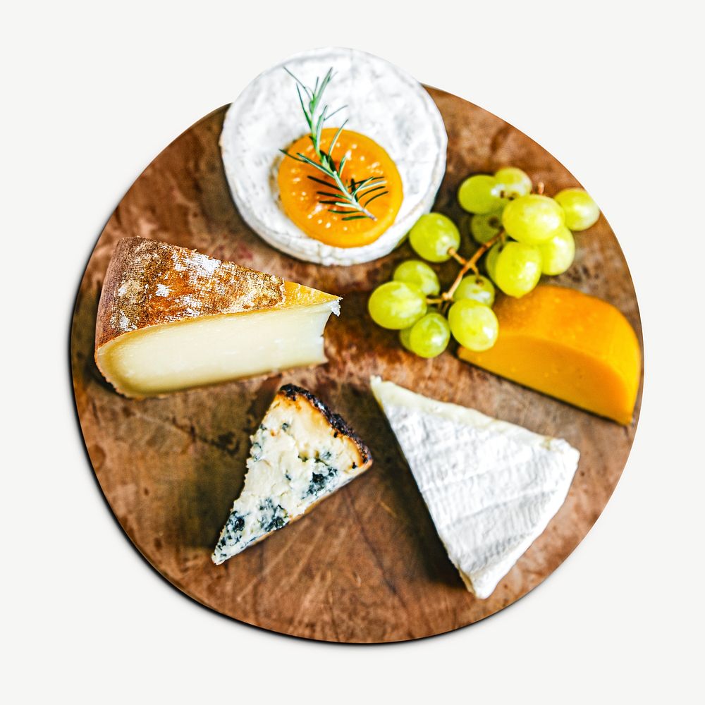 Cheese platter food element graphic psd
