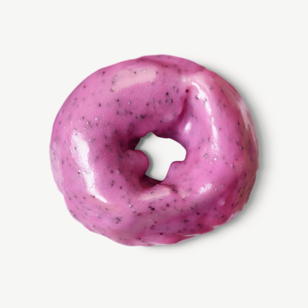 Pink donut food element psd