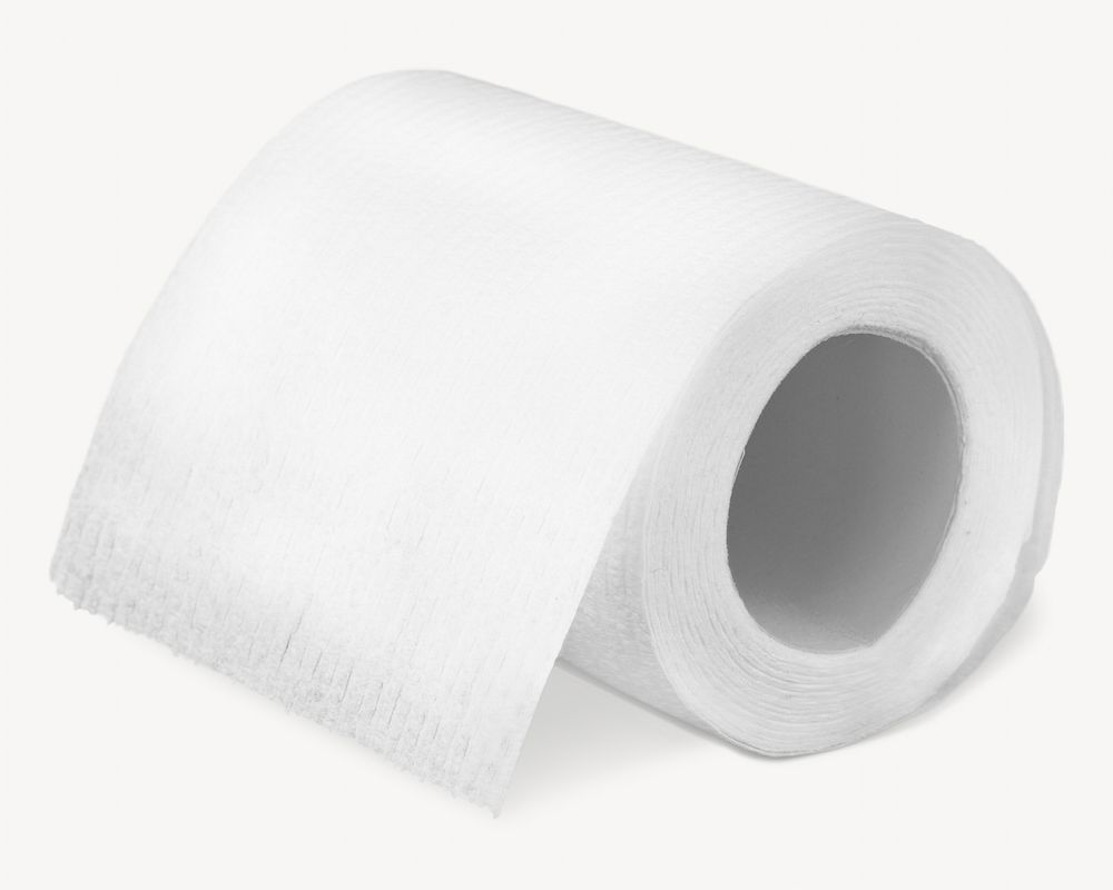 Toilet roll, isolated object on white