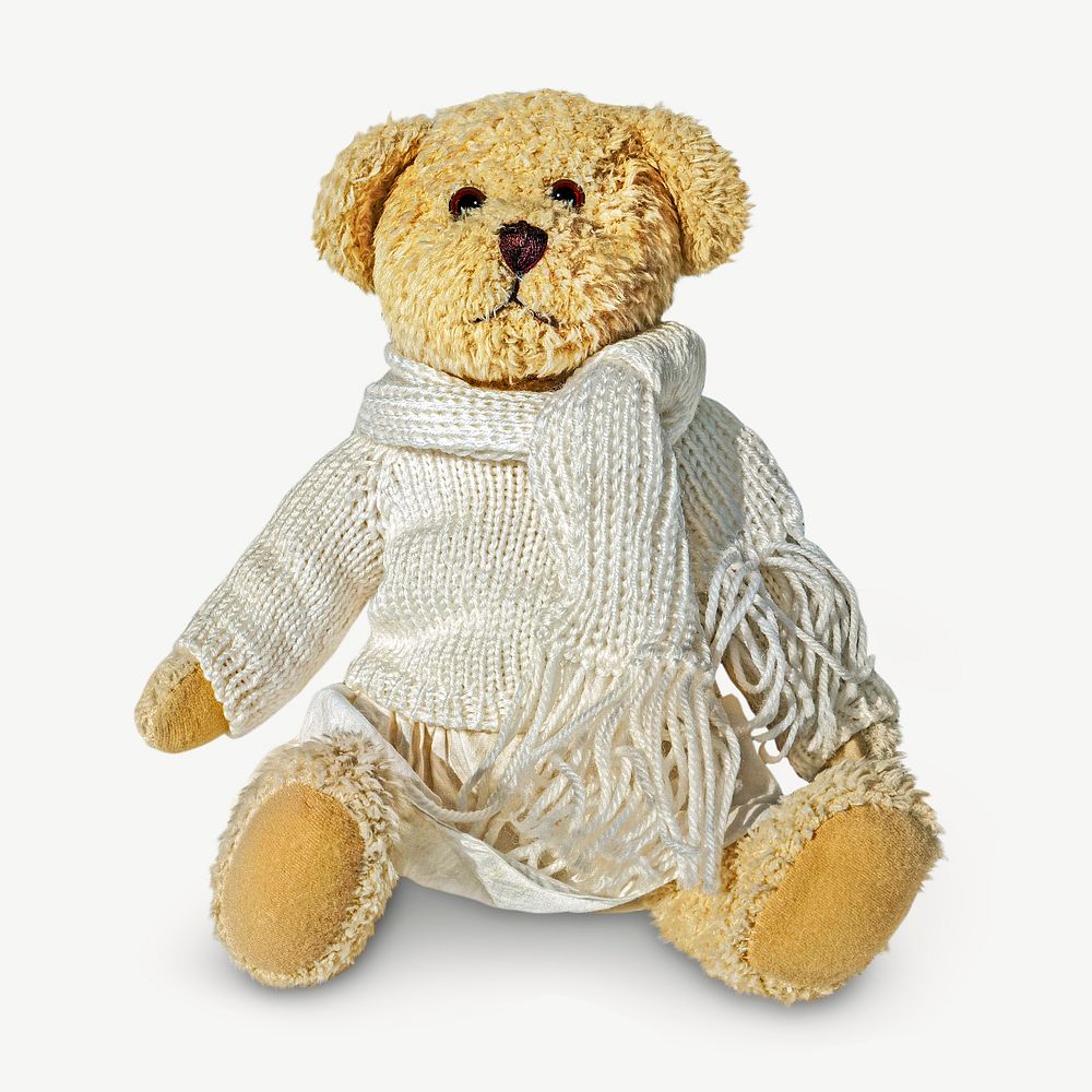 Bear doll in sweater psd