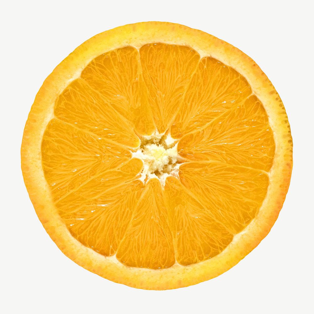 Fresh orange slice collage element psd 