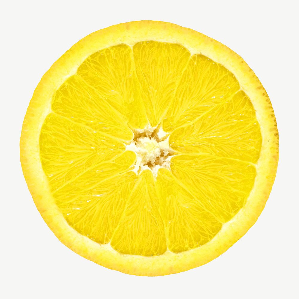 Organic lemon slice collage element | Free PSD - rawpixel