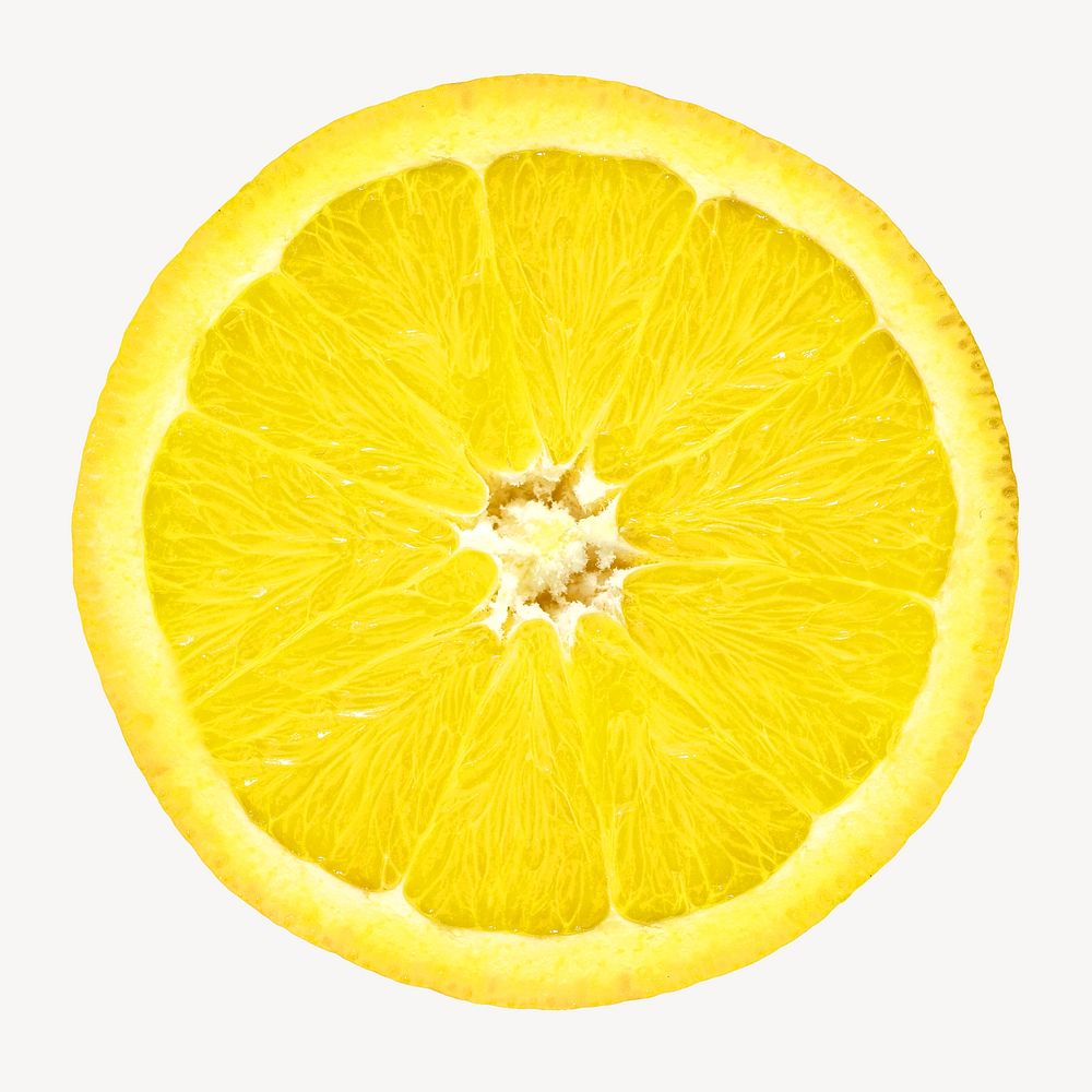 Organic lemon slice Isolated image