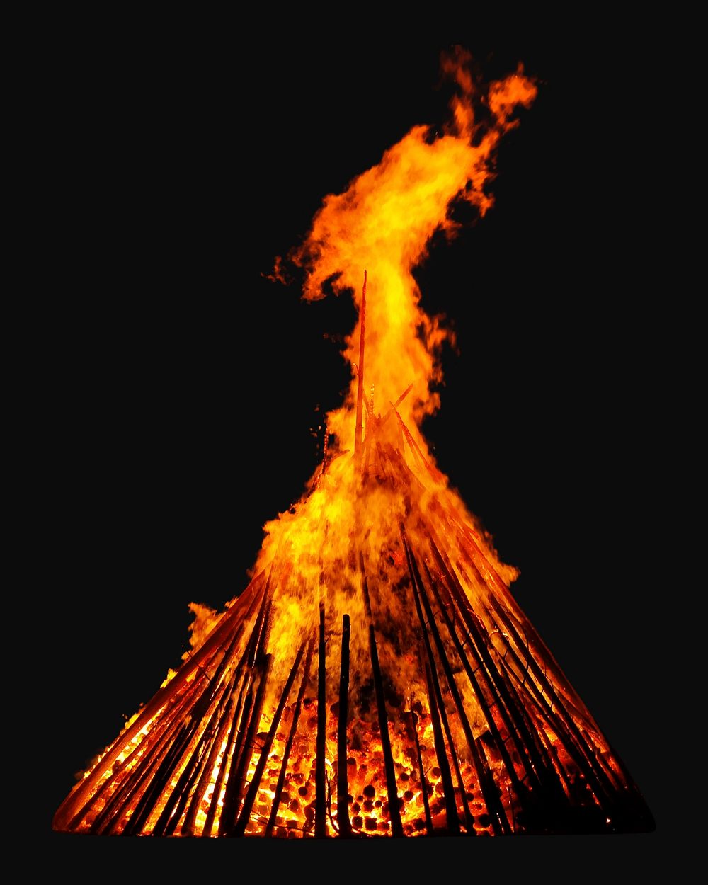 Bonfire isolated element psd