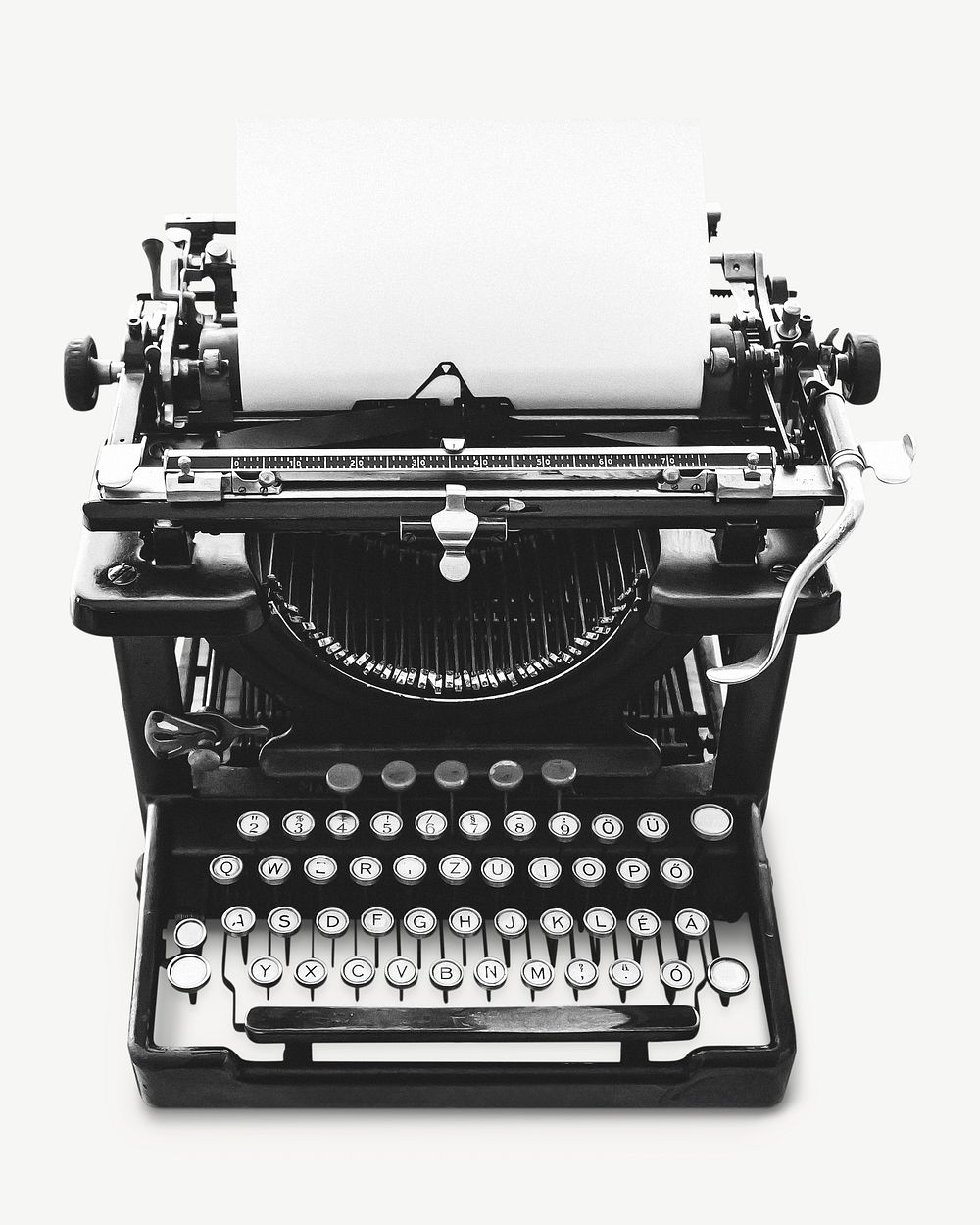 Black typewriter design element psd
