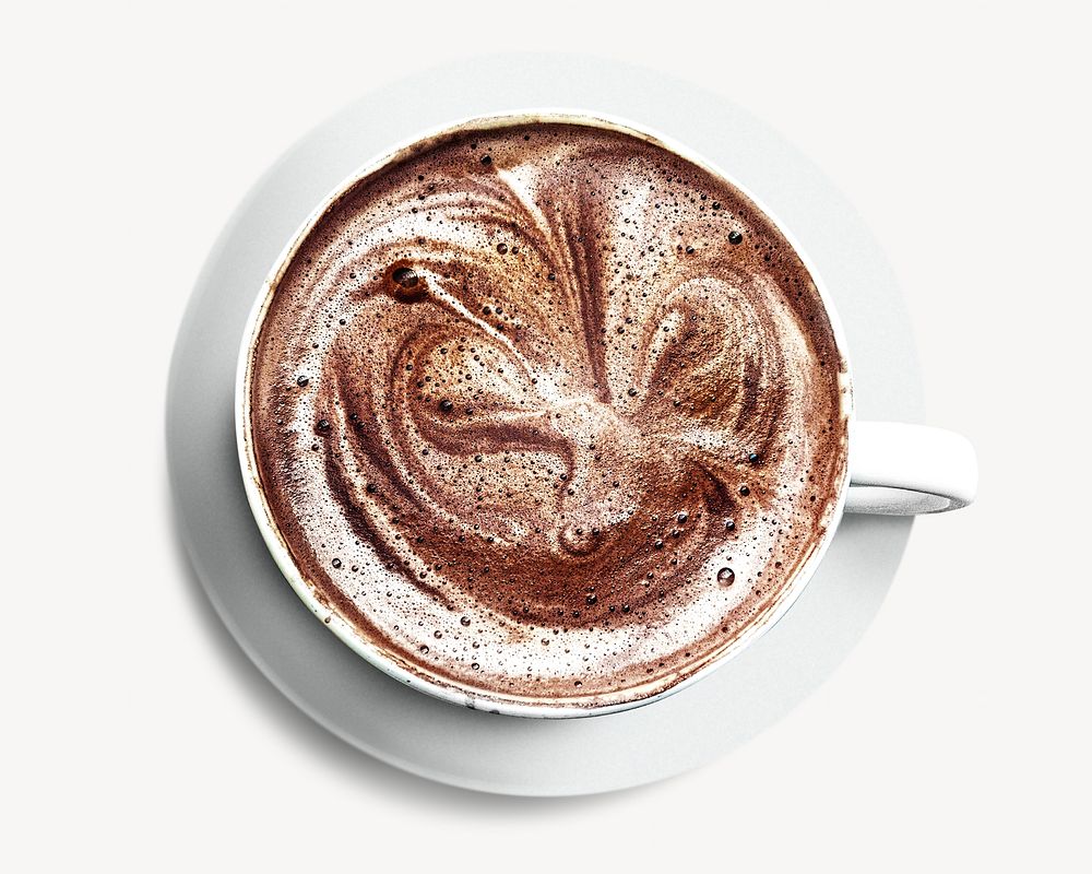 Hot chocolate, isolated design on white