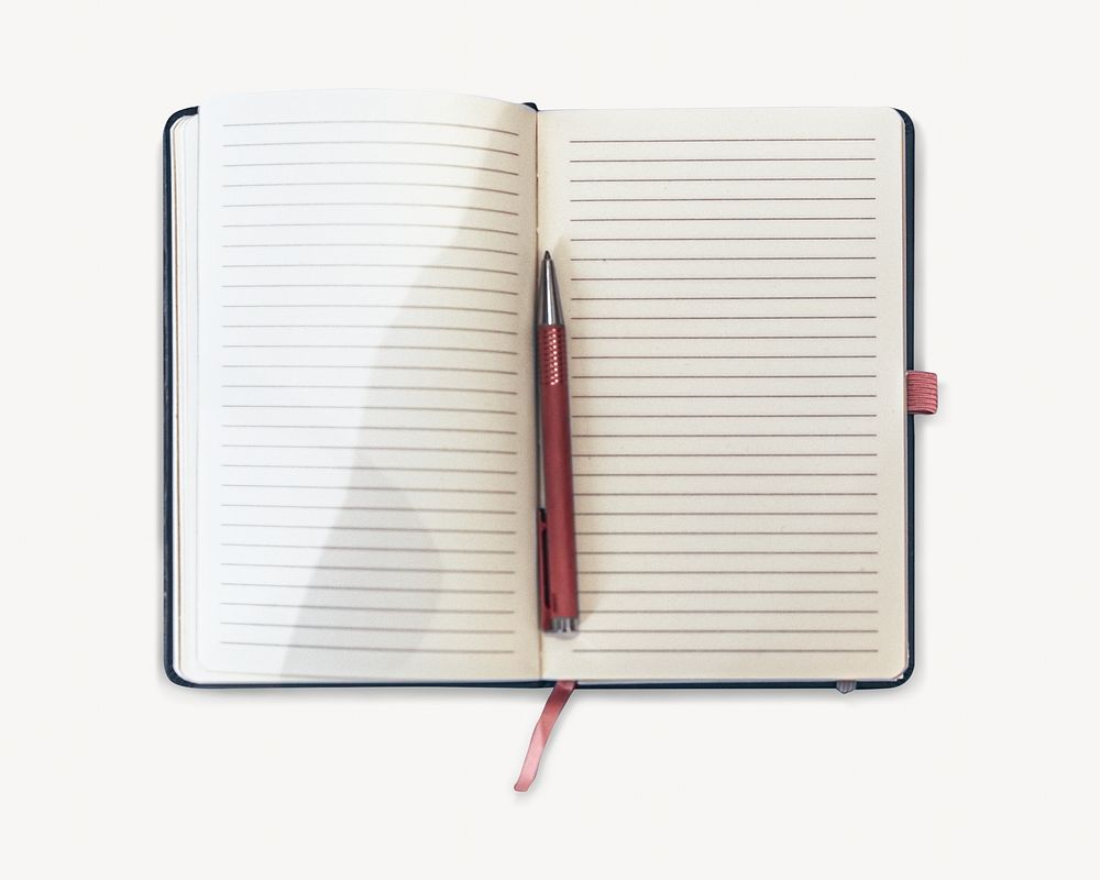 Personal journaling notebook isolated image