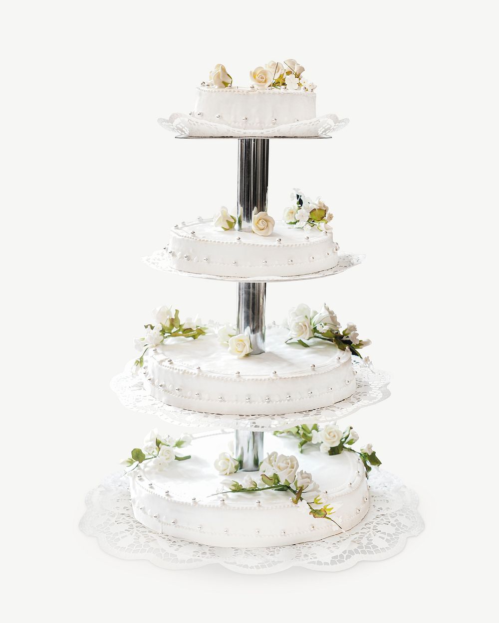 White wedding cake tower psd